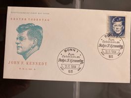 BRD 1964 illustrierter Ersttagsbrief John F. Kennedy