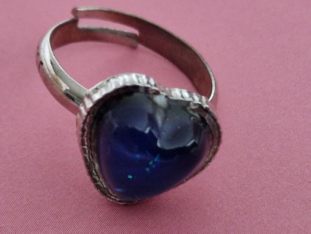 Bijou de main bleu argenté