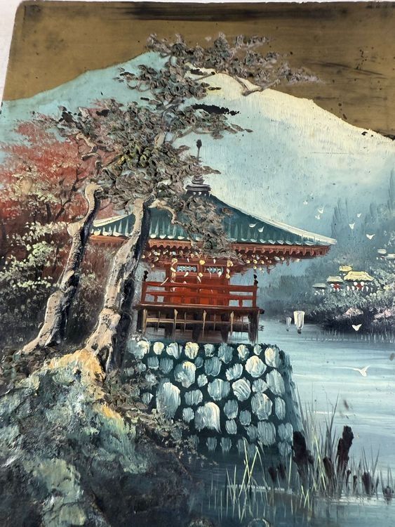 Dipinti: Lackmalerei auf Holzplatte - japanisch – Usato da Hinwil venduto da Chnap 1