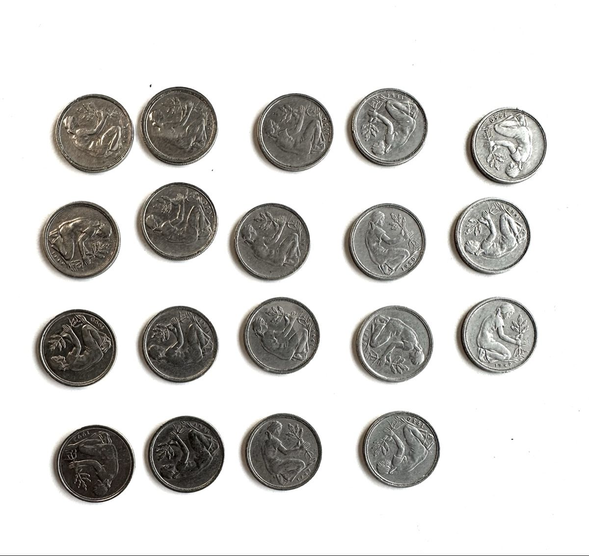 Alle Münzen: 19 x 50 Pfennig – Gebraucht aus zollikon von mme_kwf2 1