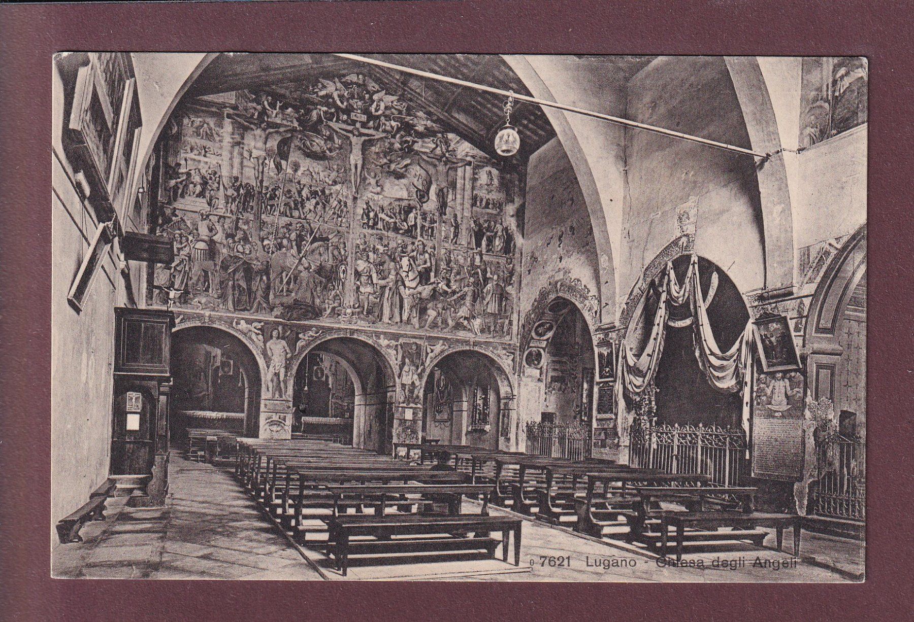 Cartoline postali: LUGANO - Chiesa degli Angeli – Usato da Pully venduto da nicecards