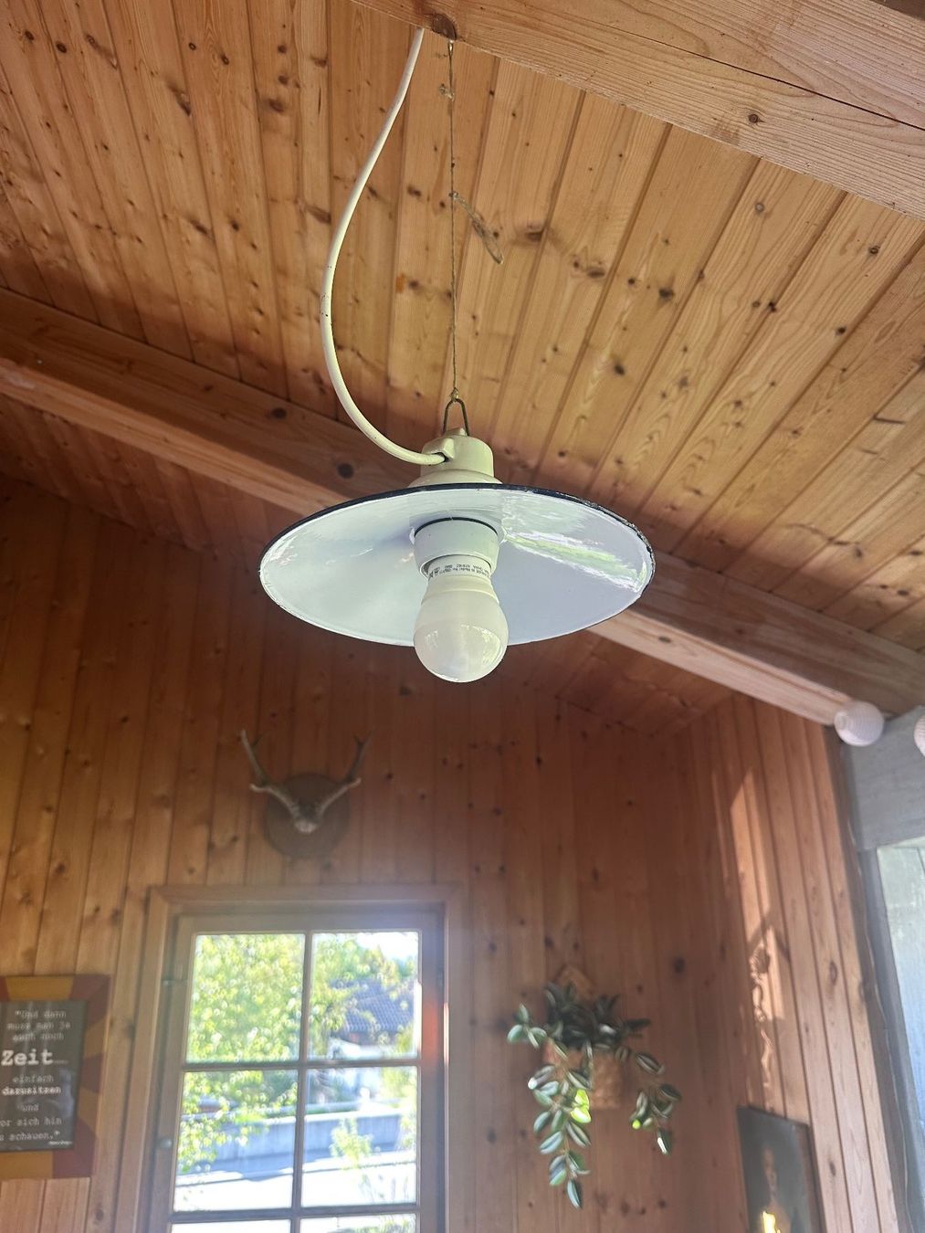 Lampade: Vintage Emaille Lampe, Stalllampe – Usato da Bussnang venduto da Tatzfatz 5