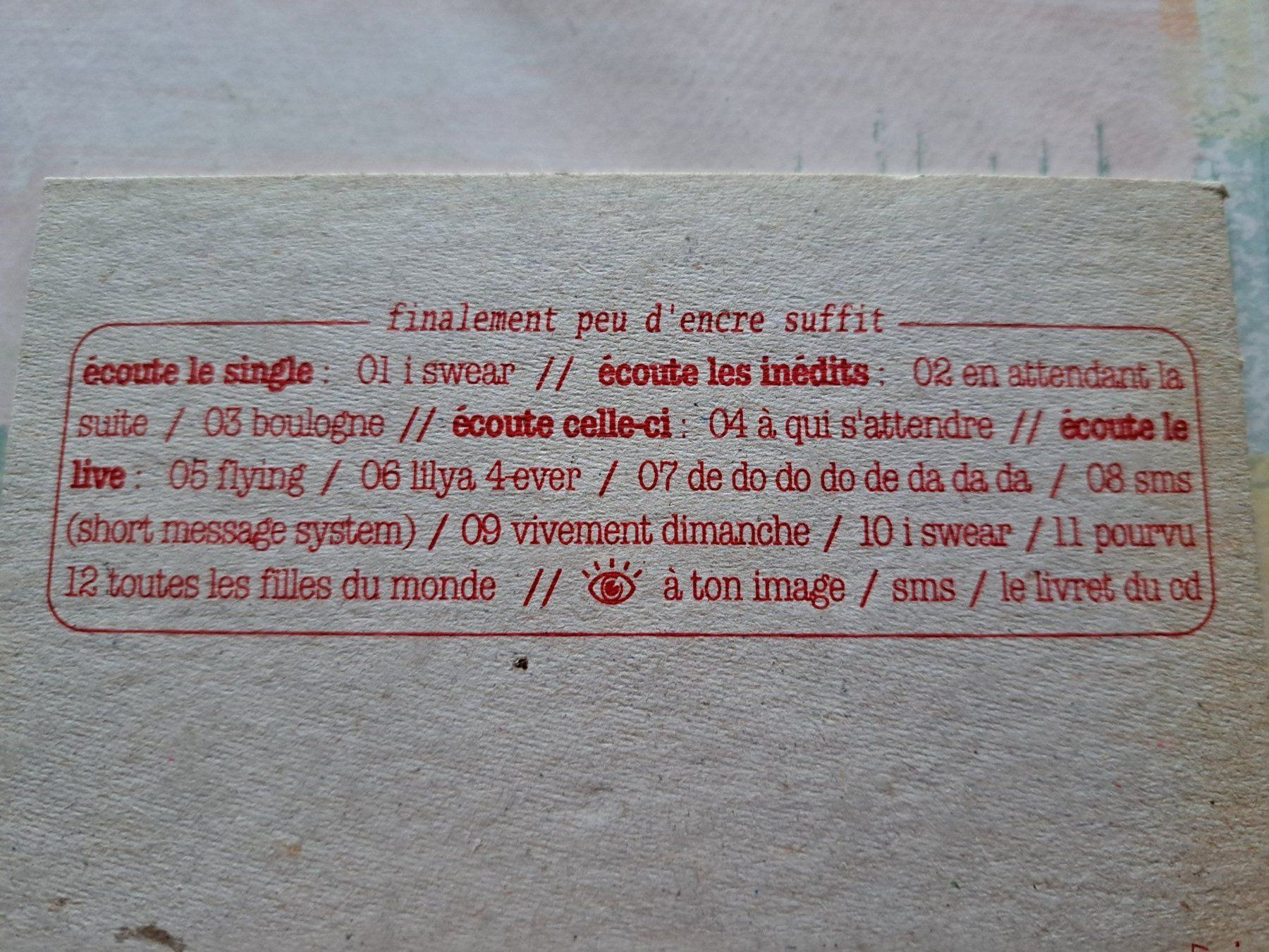 CDs: Cd Vincent V. - Ecoute  – D'occasion à Pully par bro_n52j 2