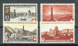Pro Patria, 1942 + 1943, postfrisch**