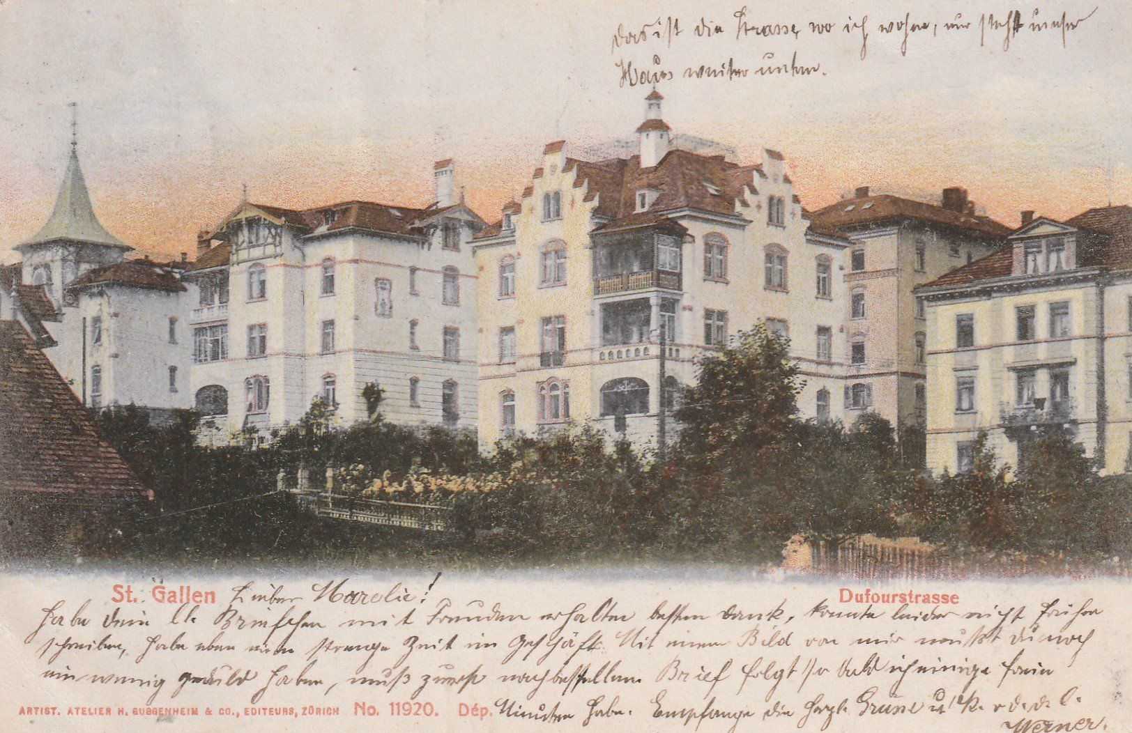 Ansichtskarten: St.Gallen -Dufourstrasse -1905 – Gebraucht aus uttwil von Koehlerfred