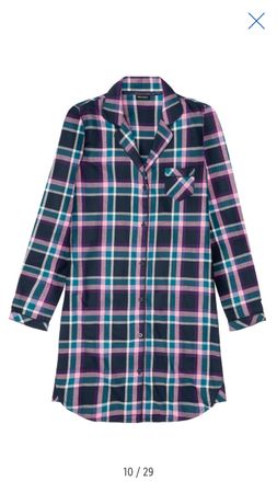 💜ESMARA💜 Damen Leicht Flanell Sleepshirt Nachthemd L 44/46