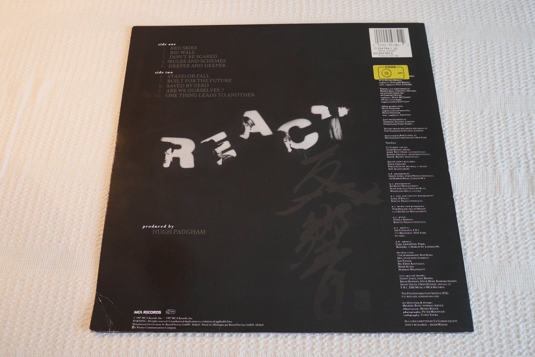 Dischi in vinile: FIXX React LP Vinyl Schallplatte Platte MCA Records – Usato da Hombrechtikon venduto da caschreier 1