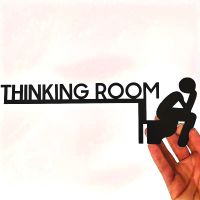🖤 Vintage THINKING ROOM Türschild–Boho-Chic für Zuhause! 🚪