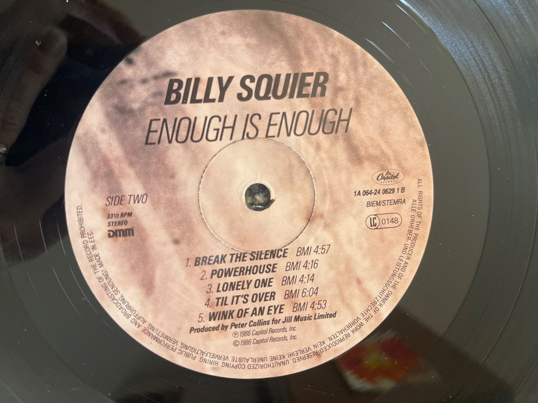 Dischi in vinile: A222/Billy Squier - Enough Is Enough – Usato da Frutigen venduto da Philippe_jsp 2