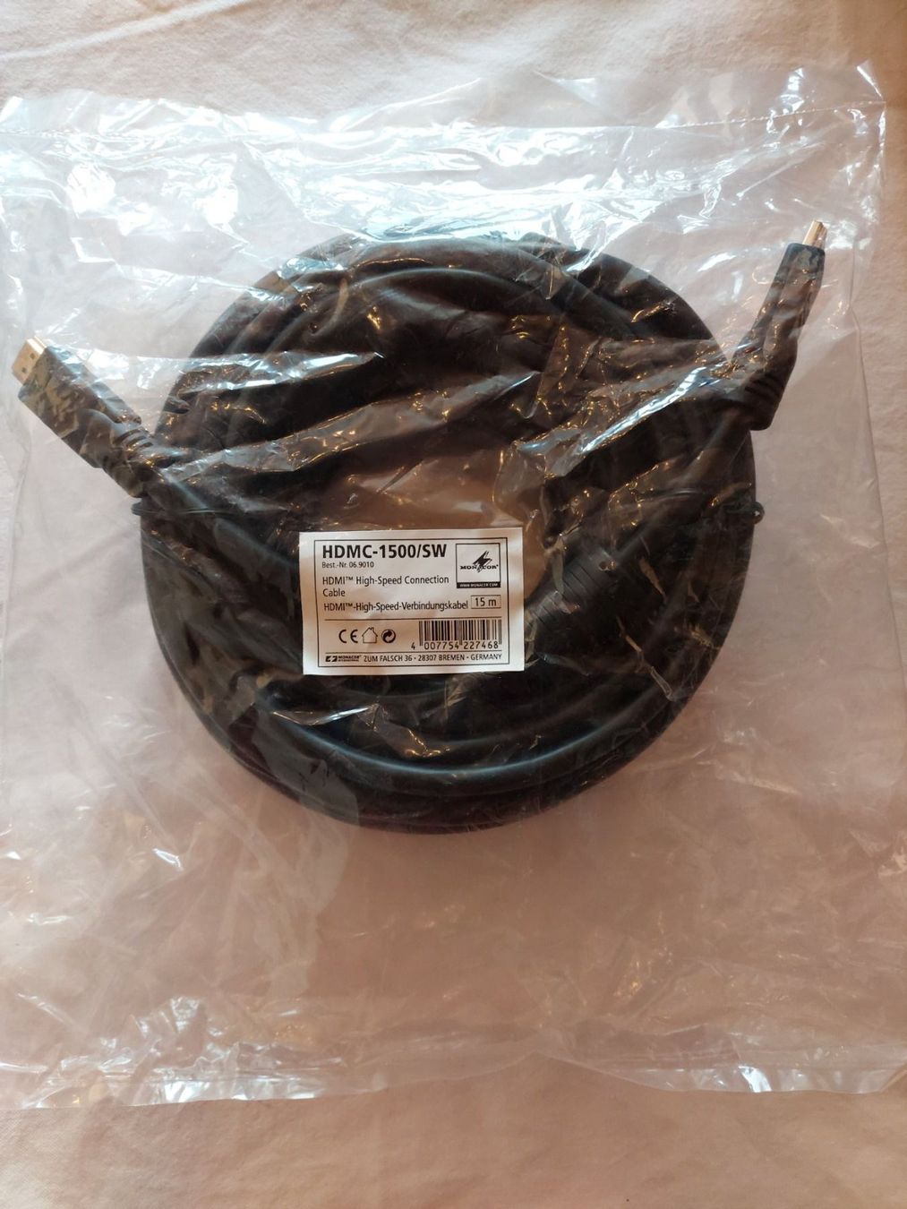 Kabel: Câble HDMI 15 mètres – Neu und originalverpackt aus Tramelan von Belleza82
