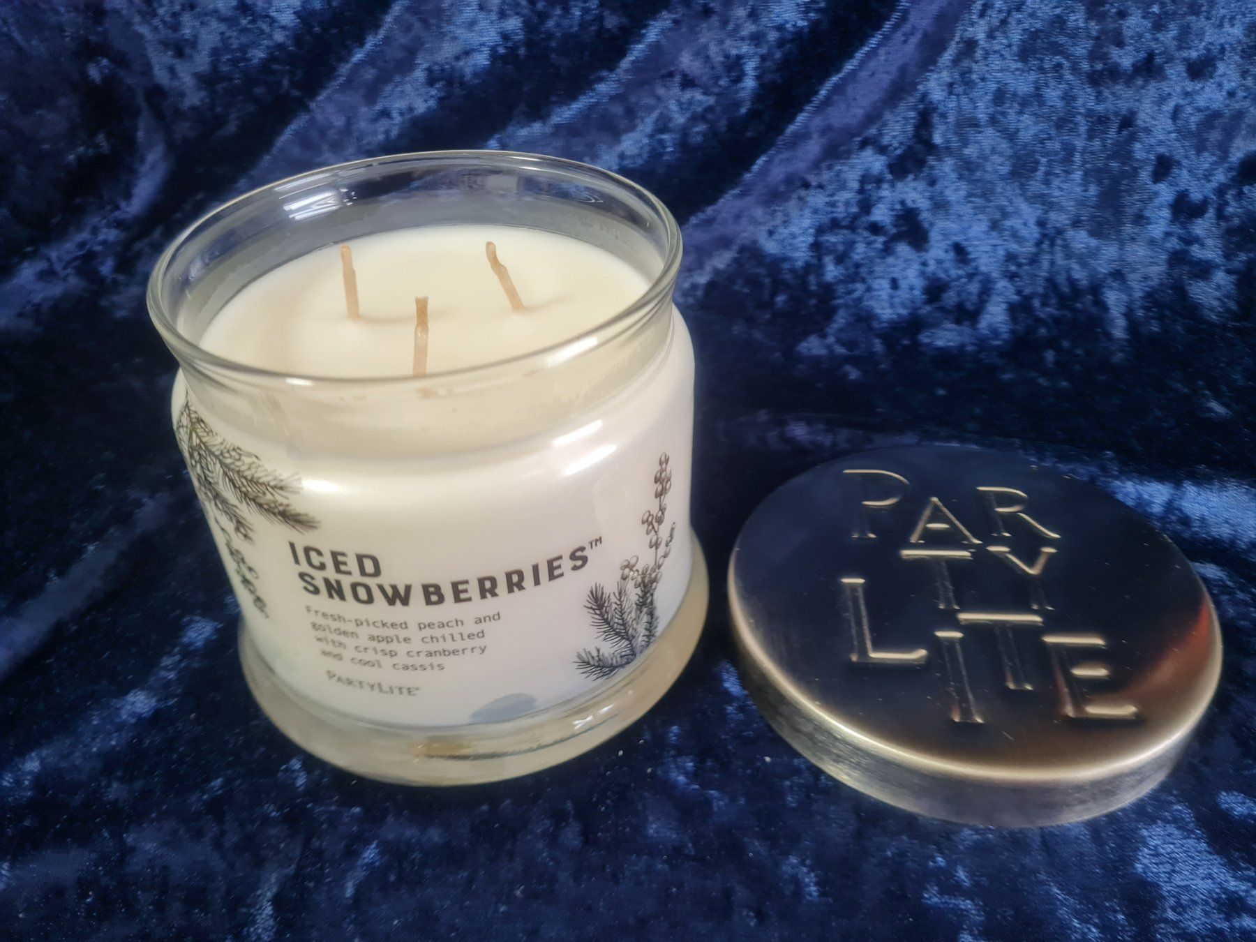 Partylite Candele: PartyLite - 3-Docht-Glas Iced Snowberries – Nuovo e nell'imballaggio originale da Othmarsingen venduto da Kleibai