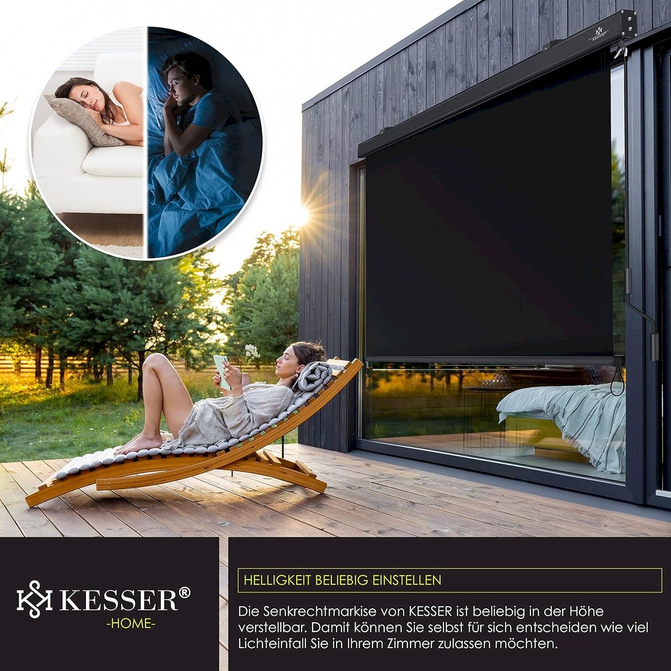Markisen: Aussen-Senkrechtmarkise 180x250 anthr. – Neu und originalverpackt aus Bottighofen von zaap 3