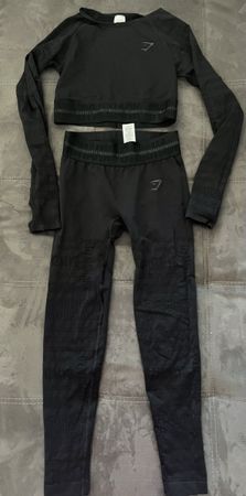 Gymshark Leggings und Top Schwarz Gr.S
