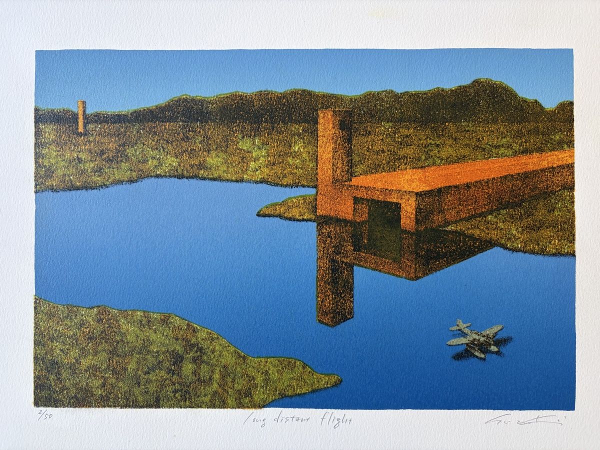 Grafiken & Lithographien: Lithographie Long Distant Flight signée numérotée 2/50 – Gebraucht aus le landeron von cance-lara