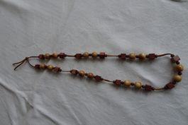 Holz Halskette mit Lederband