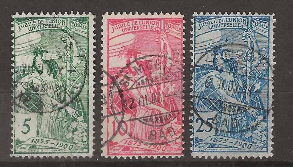 Alle Briefmarken: CH077 - UPU 1900 obl. – Gebraucht aus Trélex von Phil_Albert