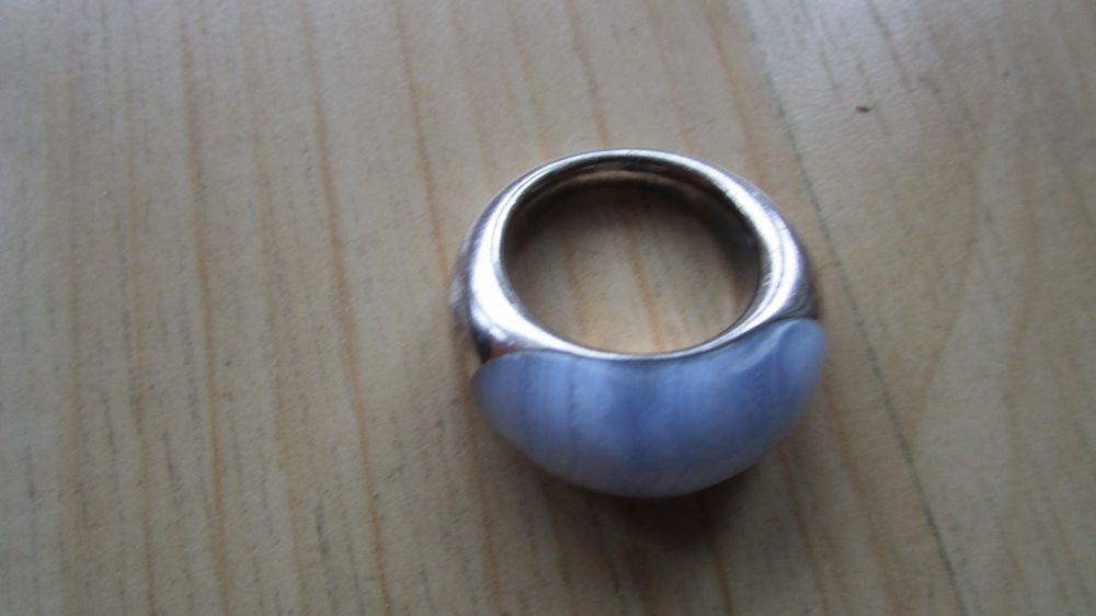 Bague Ancienne En Argent 925 Avec Nacre Et Zirconium – Taille 56, Style Alliance Créateur