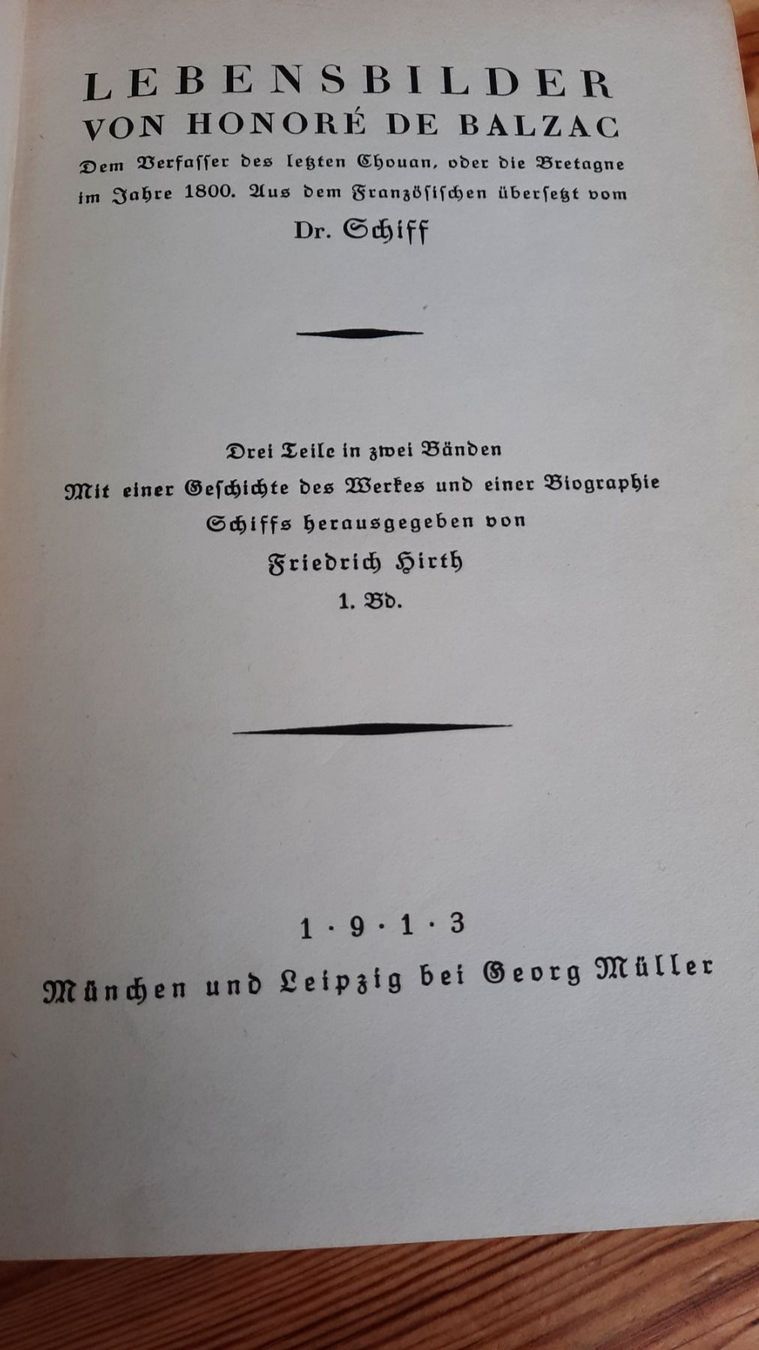 Libri: LEBENSBILDER VON HONORE DE BALZAC – Usato da zürich venduto da gabab 2