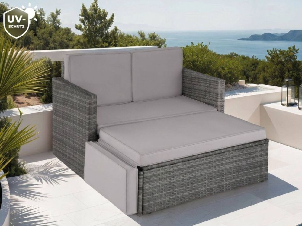 Sofas: Rattan Lounge Sofa 2-Sitzer mit Hocker BELTORA – Neuf avec emballage d'origine à Lachen SZ par sw3zzy 6