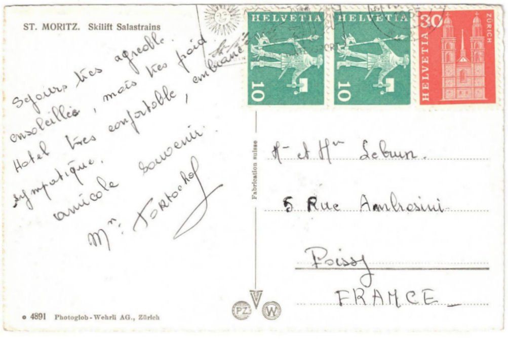 Cartoline postali: St. Moritz - Skilift Salastrains – Usato da Binningen venduto da Mountainrider 1
