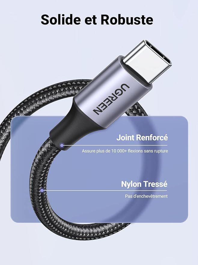 Ugreen Cavi: Ugreen Câble rapide quick charge 3A USB-A vers USB-C 1.0m – Nuovo e nell'imballaggio originale da Le Grand-Saconnex venduto da mcmartins 1