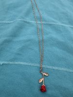 Kette mit roter Rose Anhänger 
