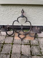 Kerzenhalter, Schmiedeeisen, Wandmontage, Vintage