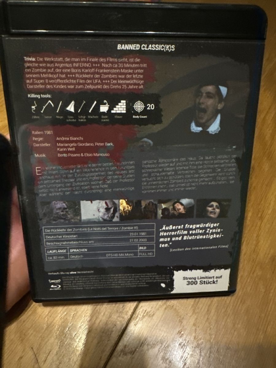 Tutti i DVDs: Die Rückkehr der Zombies blu ray cinestrange Nr. 2 – Usato da Benken ZH venduto da Audi-erich 1