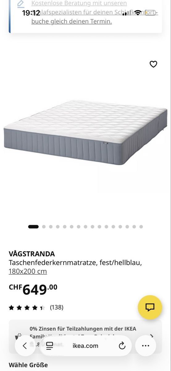 Ikea Materassi: IKEA VAGSTRANDA Matratze 180x200cm – Usato da Buchs SG venduto da CO_BM 2