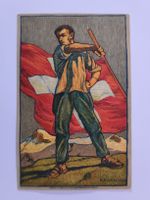 ​Cartolina Artistica H.B. WIELAND - Portabandiera Svizzero