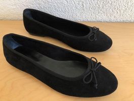 Elegante Echt-Veloursleder-Ballerina, Gr. 39