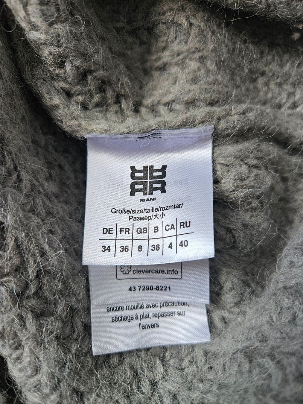 Riani Pullover & Sweatshirts: Riani Strickpullover, Oversize, salbei, Gr. 34, gebraucht – Gebraucht aus Davos Platz von Treenut 4