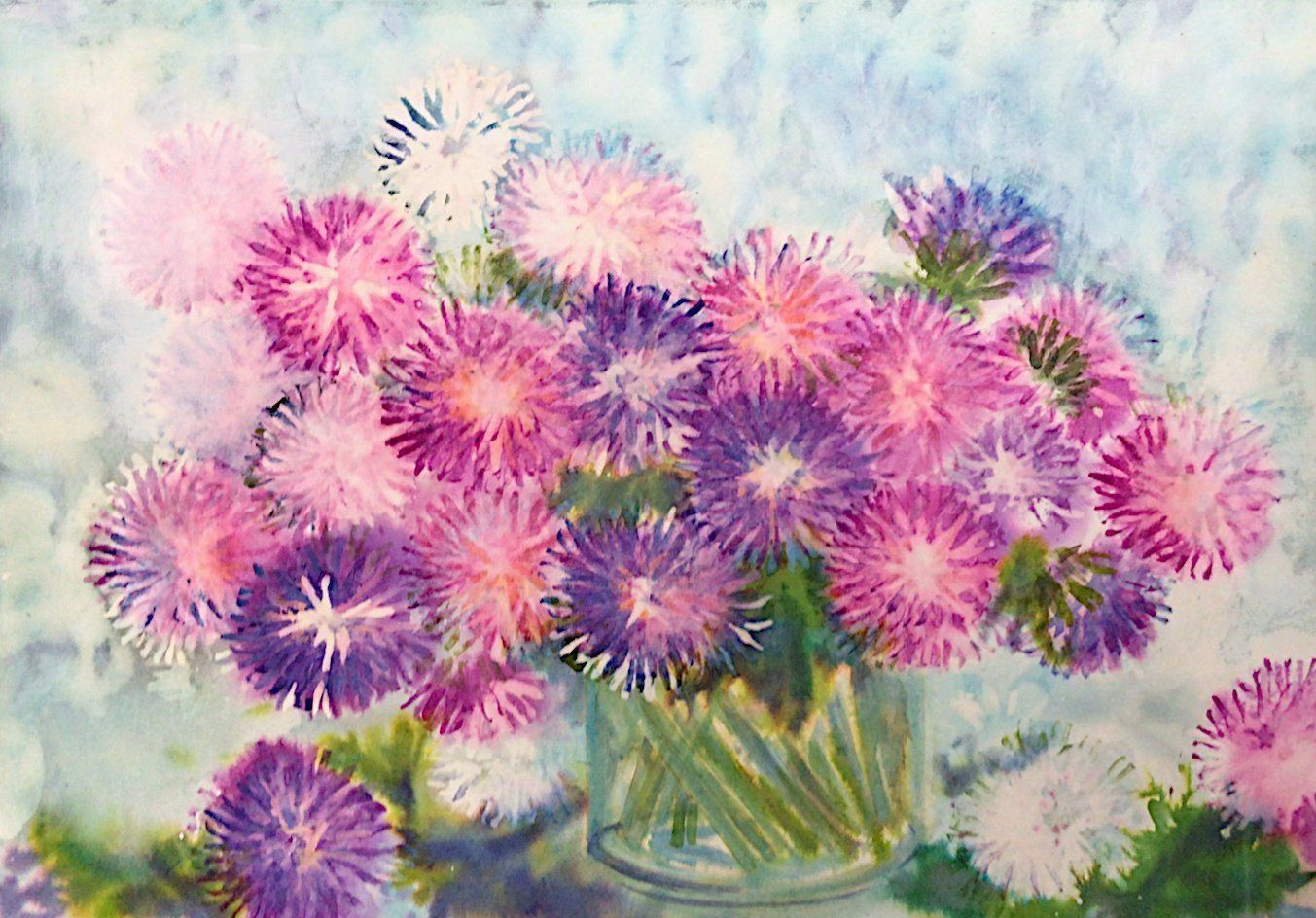 Gemälde: Aquarell Herbstblumen – Neu (gemäss Beschreibung) aus Rietheim von agnieszka1150