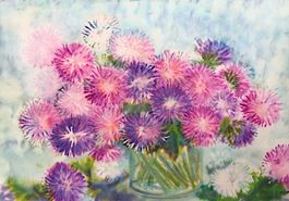 Aquarell Herbstblumen