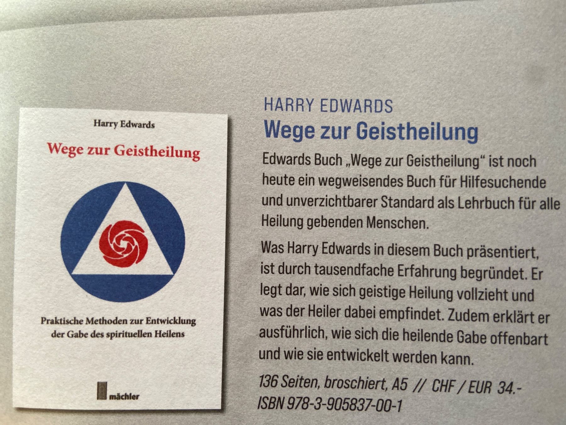 Libri: Edwards, Wege zur Geistheilung – Nuovo (secondo la descrizione) da Sulz AG venduto da fischueberalles