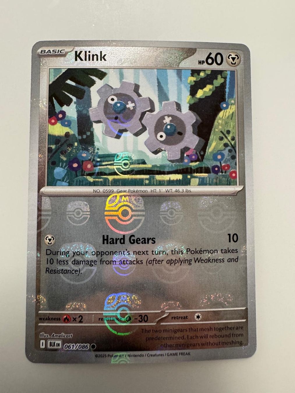 Pokémon Carte collezionabili: Klink | Reverse Holo Masterball | BLK 061/086 | EN – Usato da Spreitenbach venduto da Snacky96 2