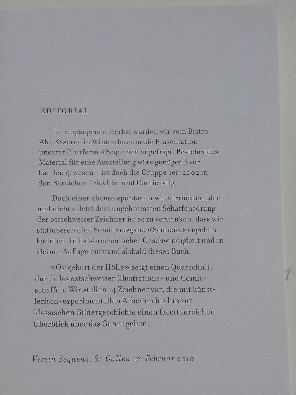 BD: Sequenz Spezial Edition (2010) – D'occasion à St. Gallen par elk2020 4