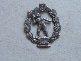 Evtl. ESAF Brosche Medaille Abzeichen Steinstossen um 1900