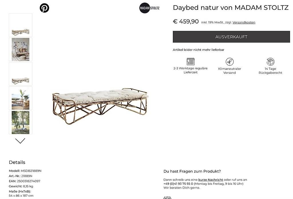 Strumenti musicali: Day Bed Madame Stolz – Usato da Oftringen venduto da atom02 1