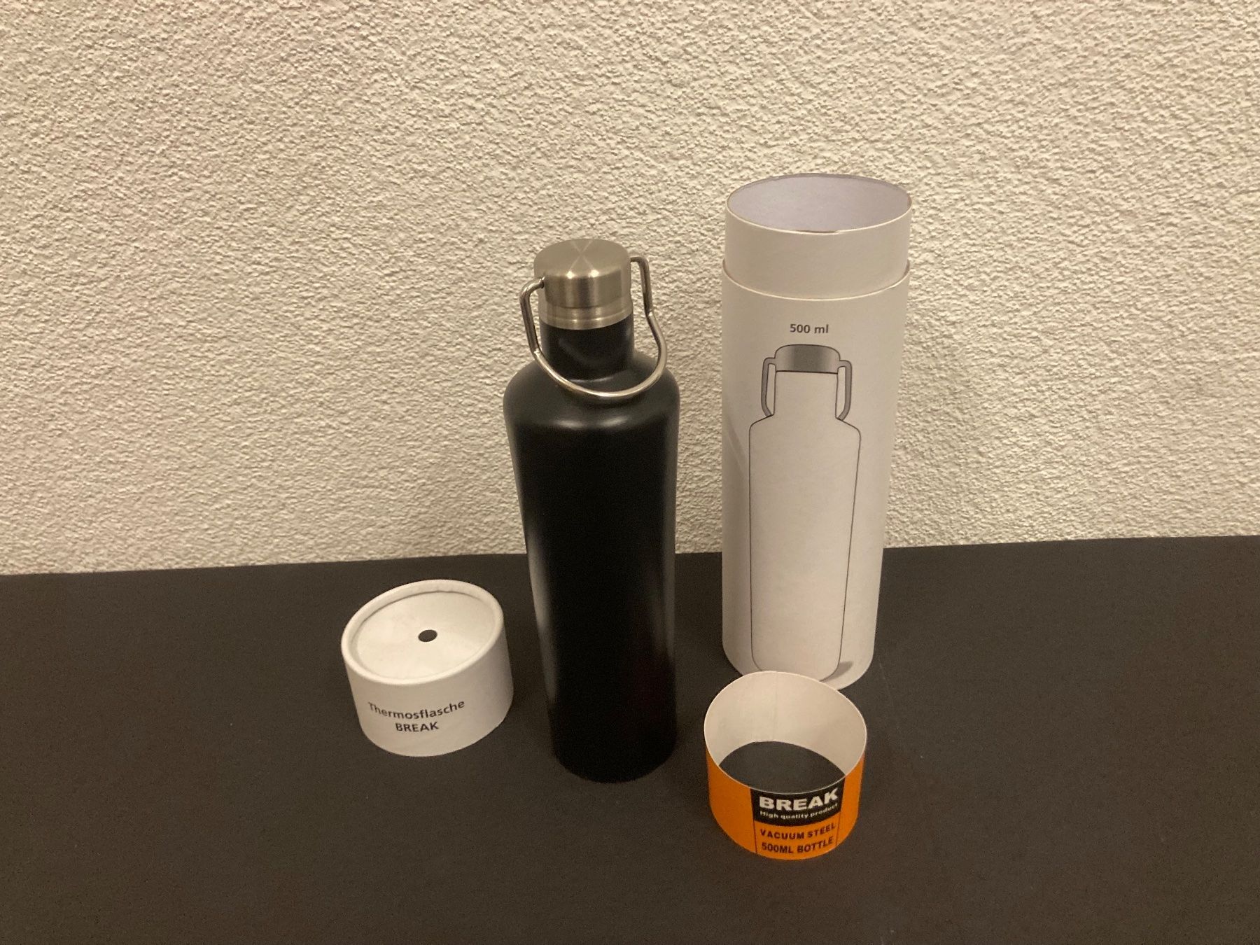 Trinkflaschen & Thermosflaschen: Thermosflasche Break, 500ml, schwarz, Neu – Neu und originalverpackt aus Neuenhof von jorogo