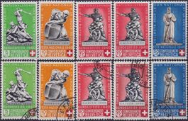 1938-1960, PRO PATRIA Sammlung postfrisch** und gestempelt.