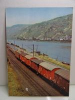 Alte Postkarte: Güterzug am Rhein 🚂🏞️🇨🇭 10,5 cm x 15 cm