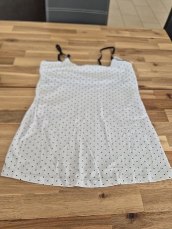 Sommer Top Spagettiträger Weiss/Schwarz Gr l xl