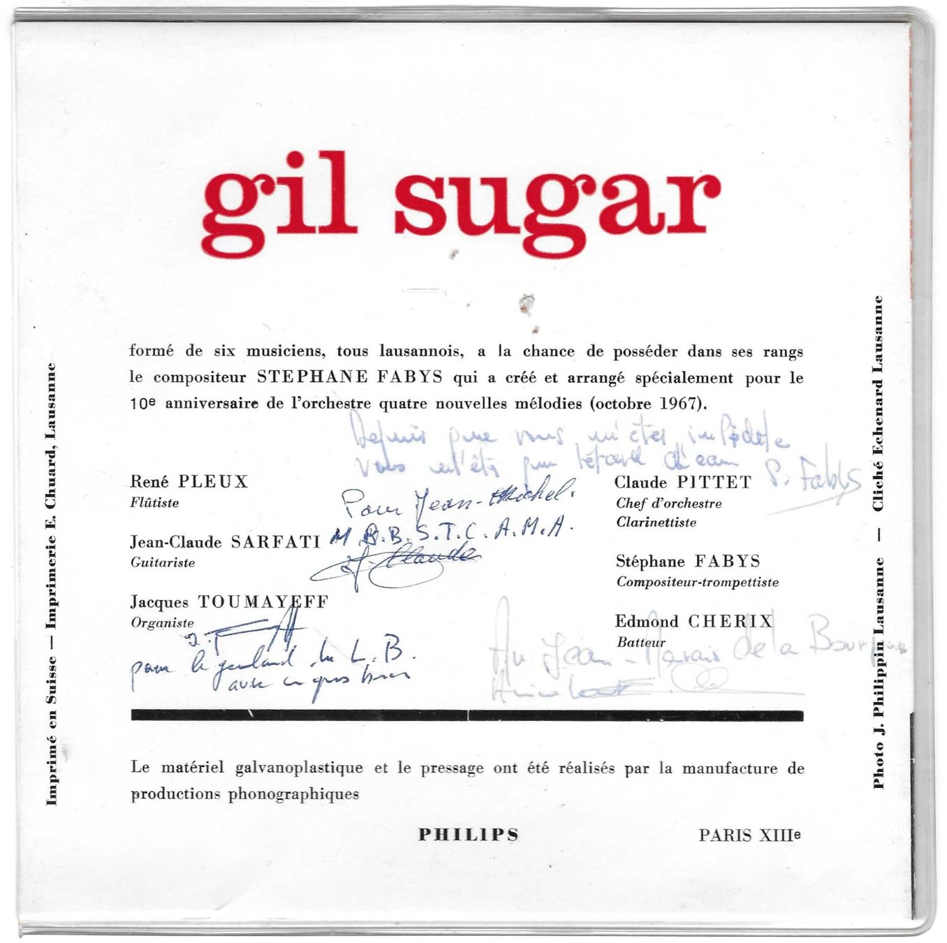 Dischi in vinile: GIL SUGAR  -  WEEK - END + 3 – Usato da Bex venduto da Giorgiob 1