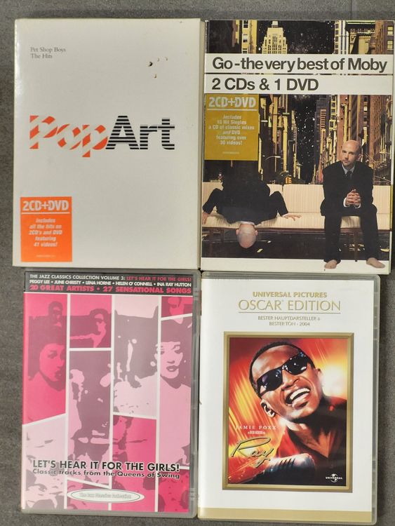 4 DVD Moby Go Pet Shop Boys Hits Jazz Classics Ray Charles (Gebraucht ...