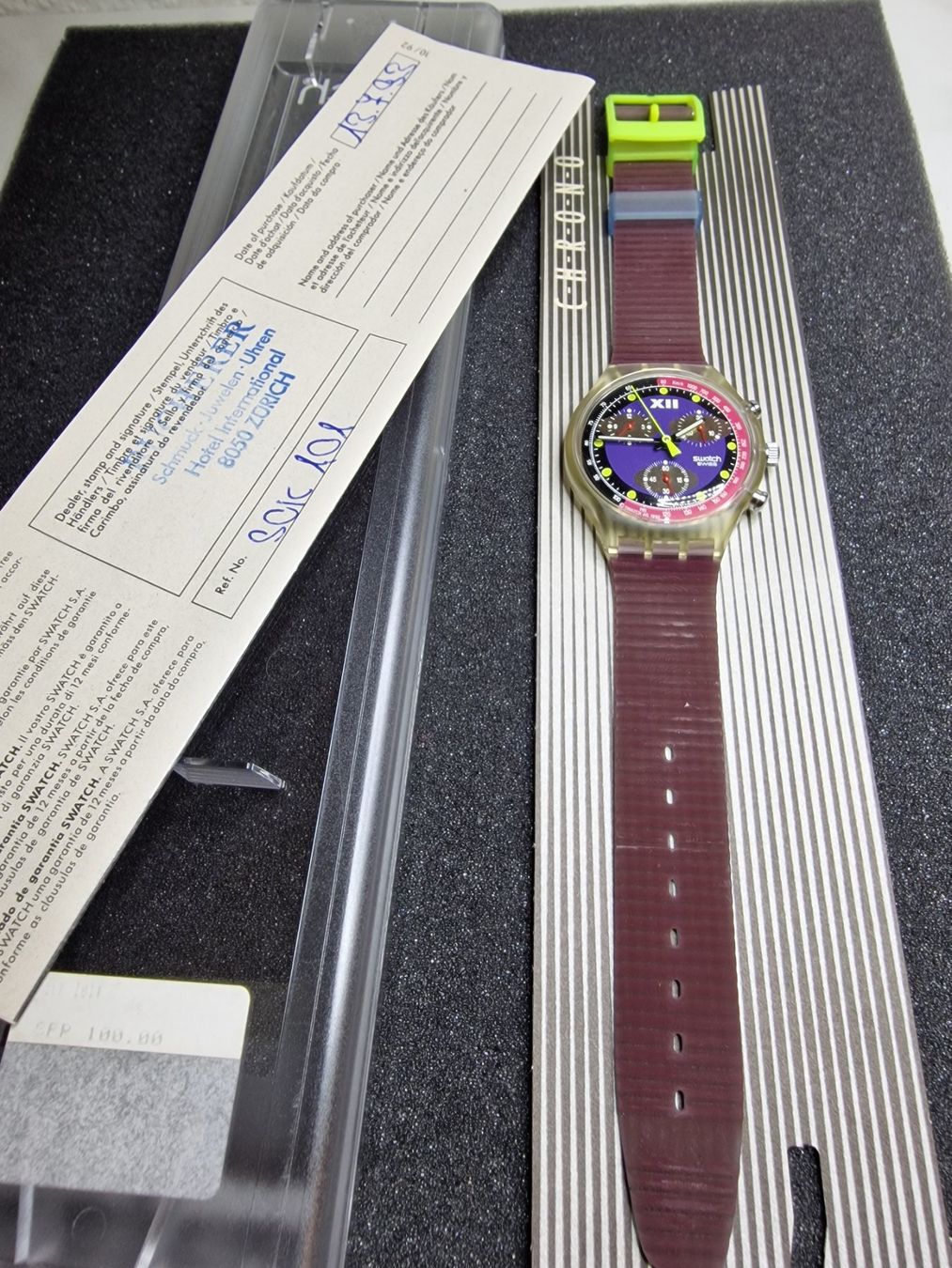 Swatch Uhren: Swatch. Ref. SCK 101 "Blue Chip" 38mm – Neu und originalverpackt aus Bülach von  2