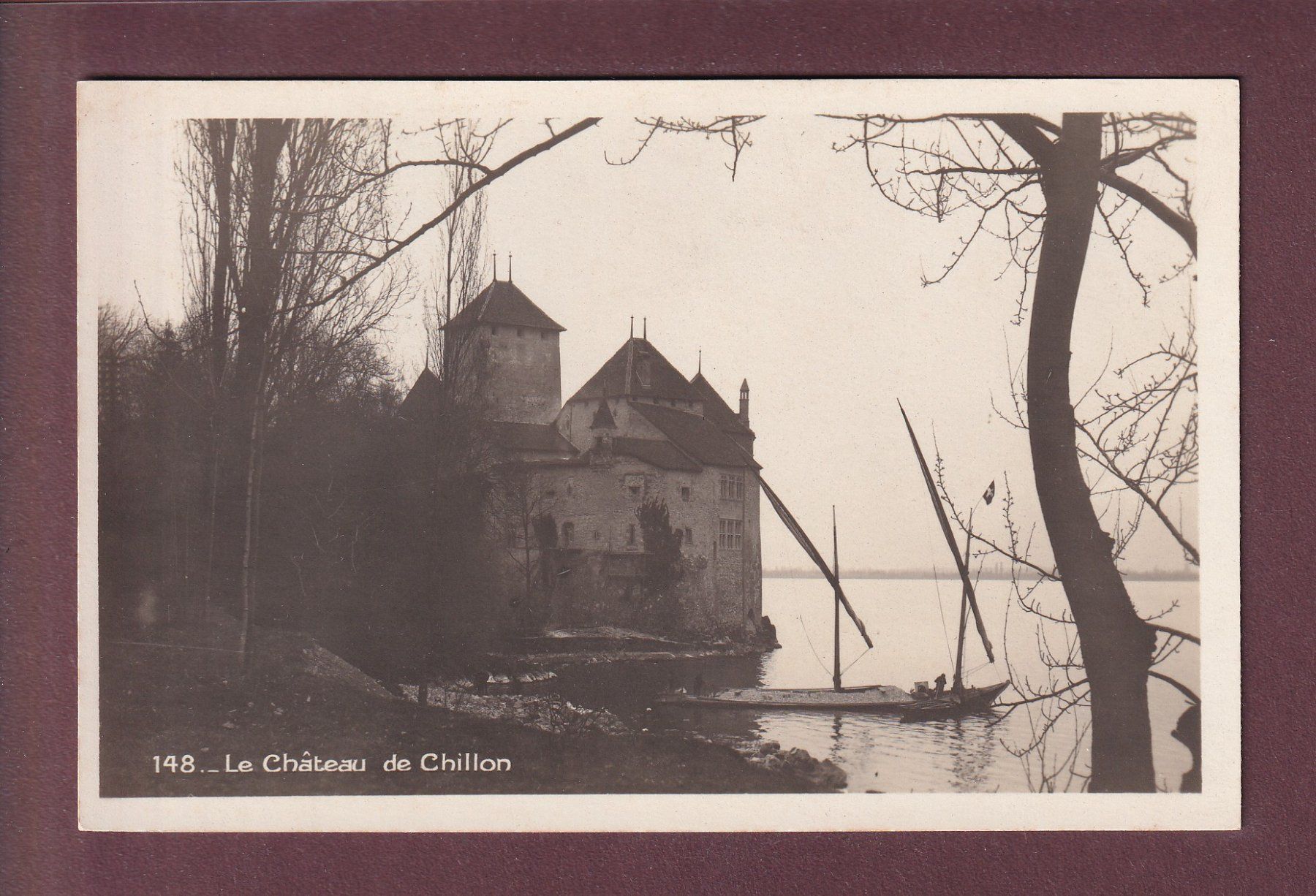 Cartoline postali: Château de CHILLON - Clair de lune – Usato da Pully venduto da nicecards