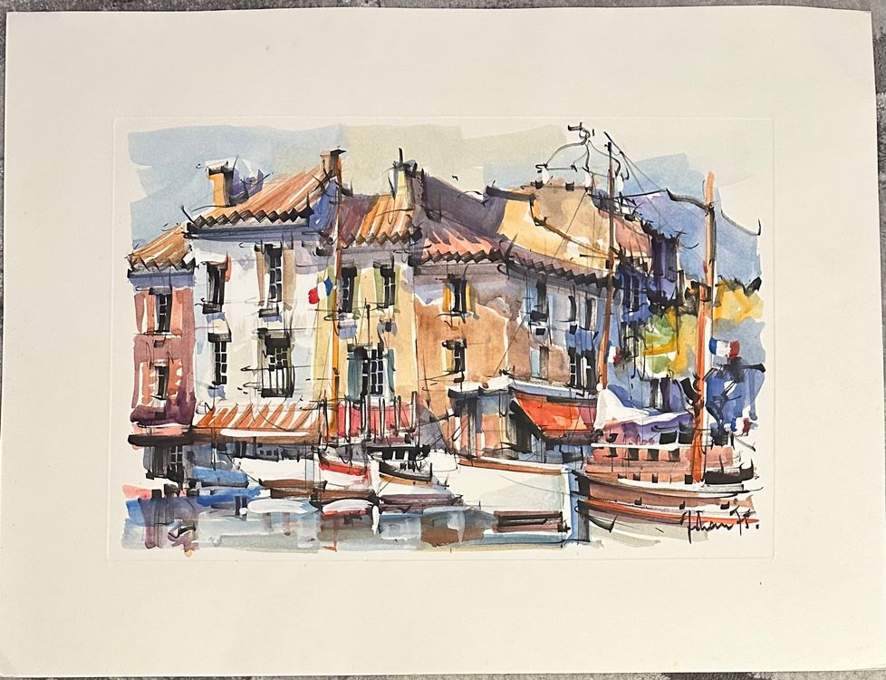 johann-aquarell-le-port-de-cossis-aquarell-gebraucht-in-hochdorf-f-r