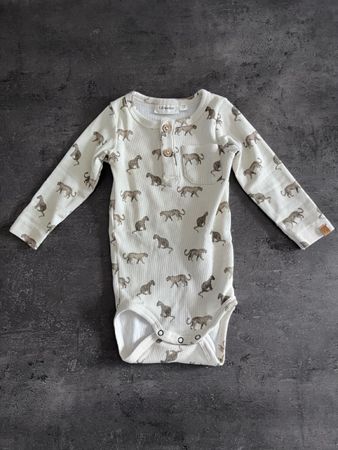 Lil Atelier Body Langarm Grösse 68 Leo Muster
