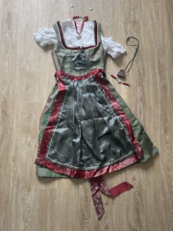 Dirndl-Kleid mit Bluse und Jäckchen Grösse S